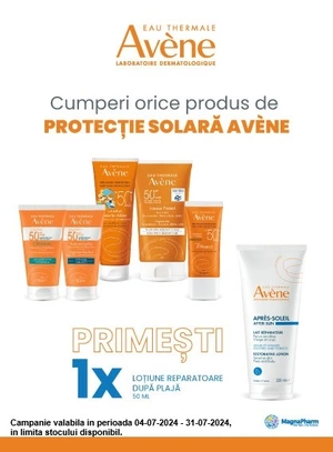 Promotie cu produs promotional la Avene