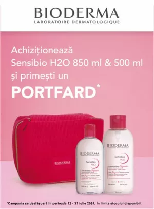 Promotie cu produs promotional la Bioderma