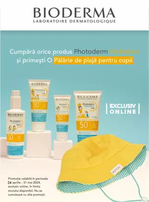 Promotie cu produs promotional la Bioderma Pediatrics