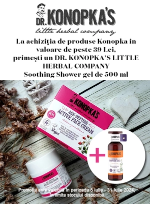 Promotie cu produs promotional la Dr Konopka's