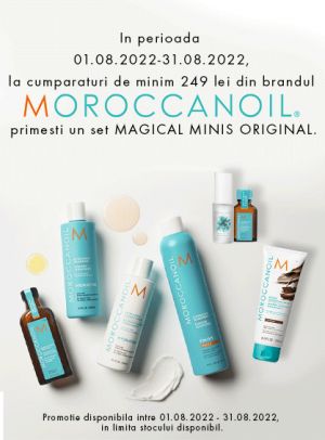 Promotie cu produs promotional la Moroccanoil