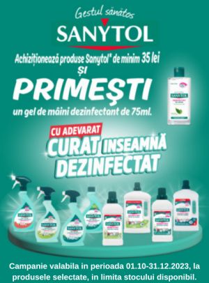 Promotie cu produs promotional la Sanytol