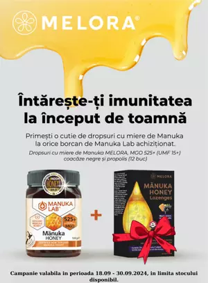 Promotie cu produs promotional Manuka Lab