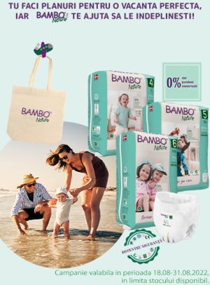 Promotie cu produs promotional Sacosa de panza Bambo Nature