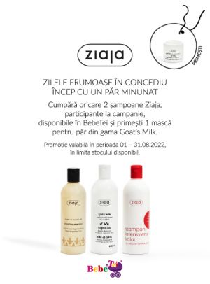 Promotie cu produs promotional Ziaja Masca de par cu lapte de capra si keratina, 200 ml