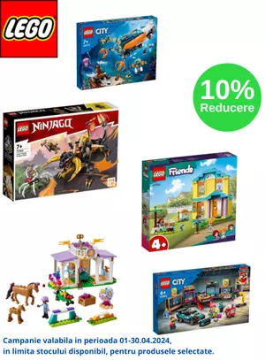 Promotie cu reducere 10% la Lego