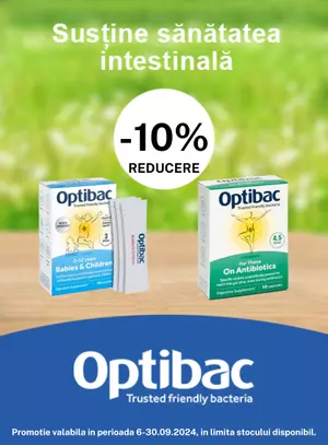 promotie cu reducere 10% la Optibac