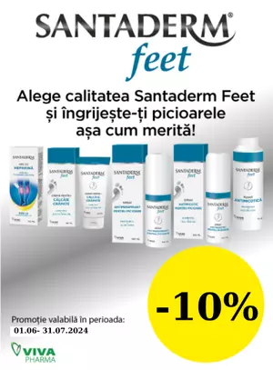 Promotie cu reducere 10% la Santaderm Feet