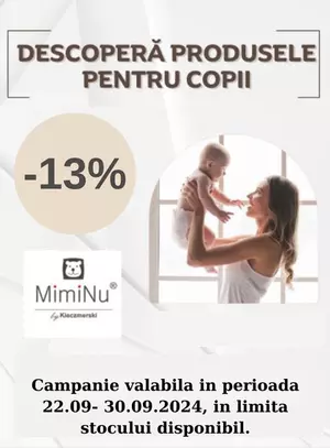 Promotie cu reducere 13% la Miminu