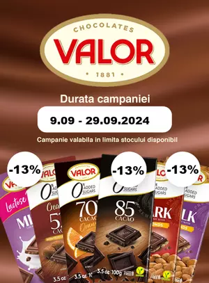 Promotie cu reducere 13% la Valor