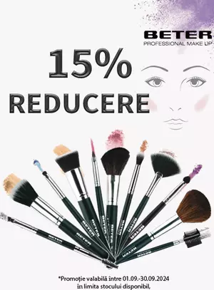 Promotie cu reducere 15% la Beter