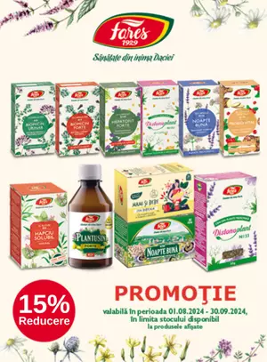 Promotie cu reducere 15% la Fares