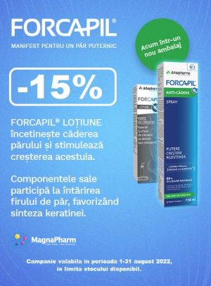 Promotie cu reducere 15% la Forcapil