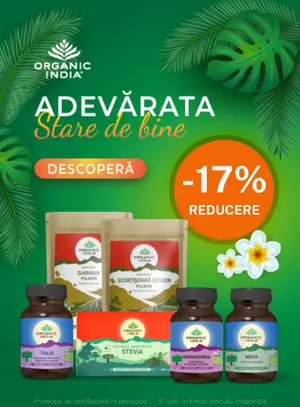 Promotie cu reducere 17% la Organic India