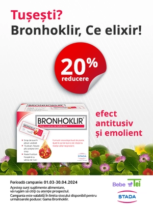 Promotie cu reducere 20% la Bronhoklir