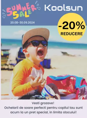 Promotie cu reducere 20% la KoolSun