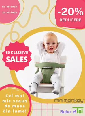 Promotie cu reducere 20% la Minimonkey Hamuri