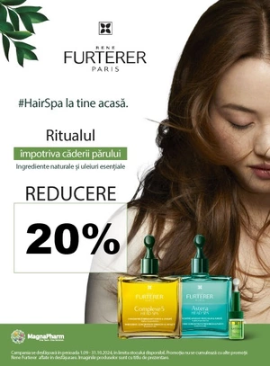 Promotie cu reducere 20% la Rene Furterer