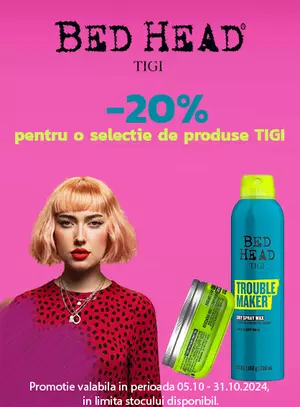 Promotie cu reducere 20% la Tigi