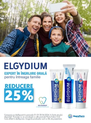 Promotie cu reducere 25% la Elgydium