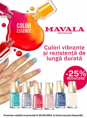 Promotie cu reducere 25% la Mavala