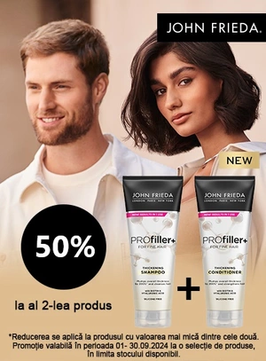 Promotie cu reducere 50% la al doile produs John Frieda