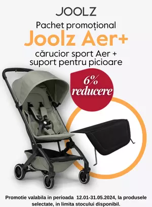 Promotie cu reducere 6% la Joolz Pachet Promotional Carucior + Suport Picioare