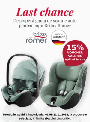 Promotie cu voucher aplicat in cos 15% la Britax