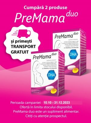 Transport gratuit PreMama Duo multivitamine 