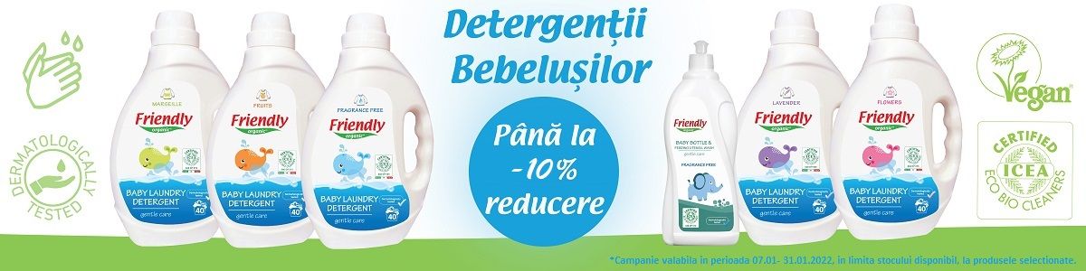 cu reducere 10% la Detergent Friendly Organic