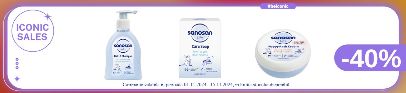 Iconic Sales cu reducere 40% la Sanosan