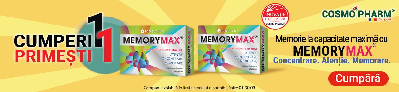 Promotie cu produs promotional Cosmopharm Memory Max, 30 capsule