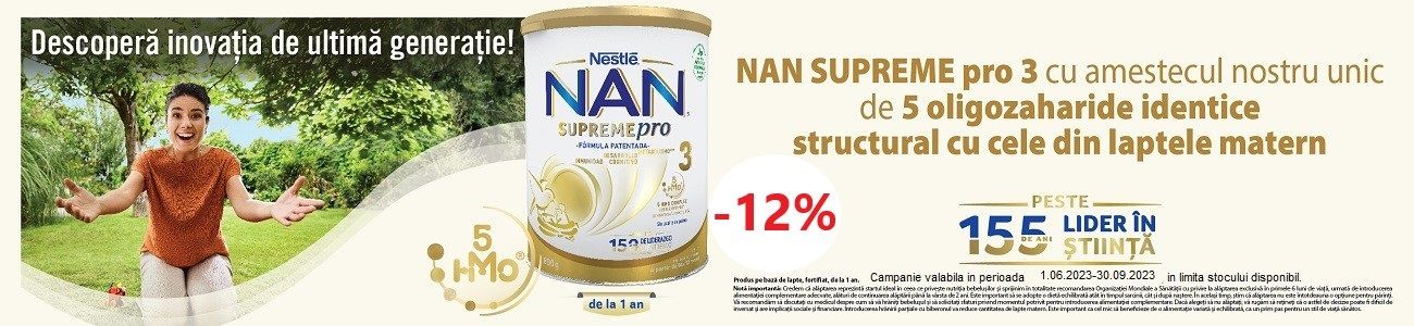Promotie cu reducere 12% la Nan 3 Supreme