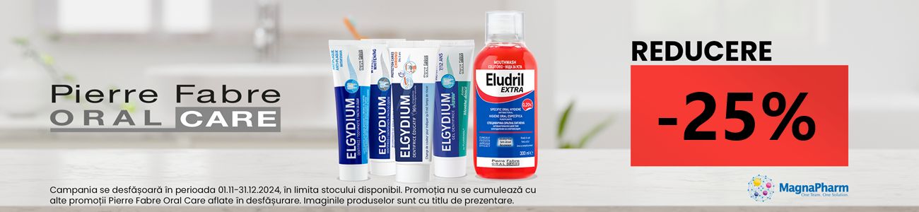 Promotie cu reducere 25% la Elgydium si Eludril