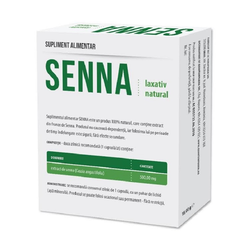 Senna Laxativ Natural, 30 capsule, Parapharm