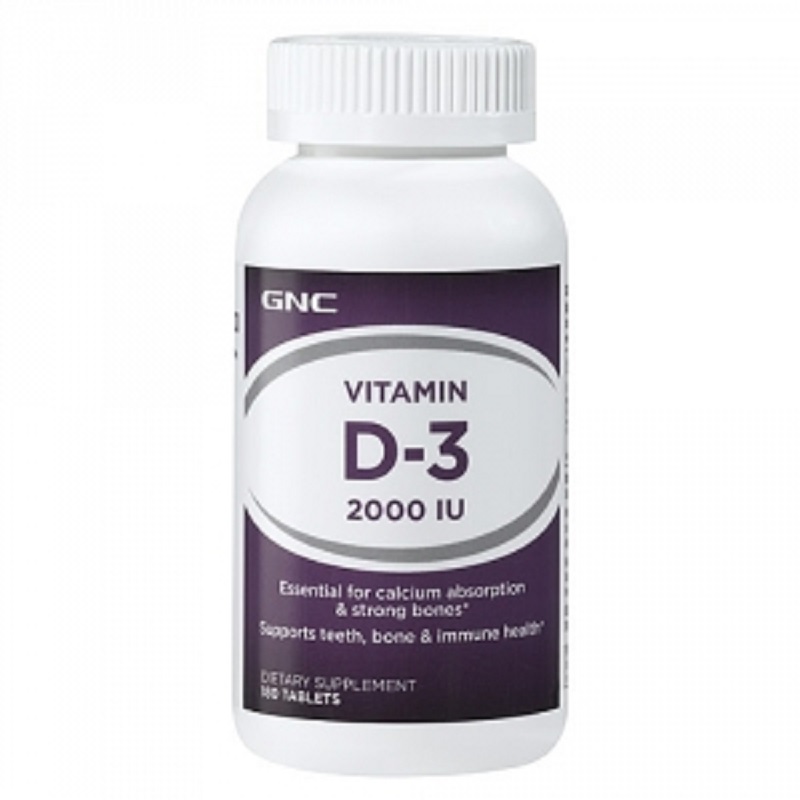Vitamina D3 2000 IU, 180 tablete, GNC
