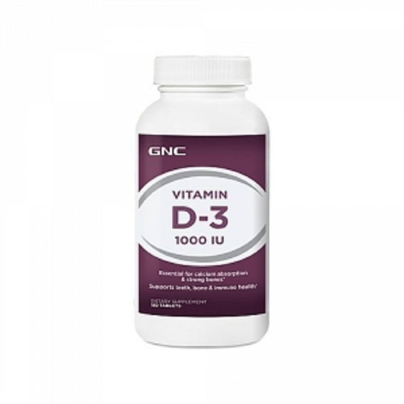 Vitamina D3 1000 IU, 180 tablete, GNC