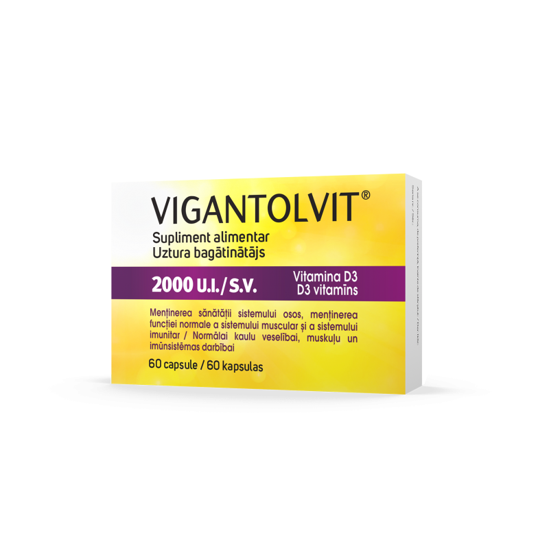 Vigantolvit 2000 U.I./S.V. Vitamina D3, 60 capsule
