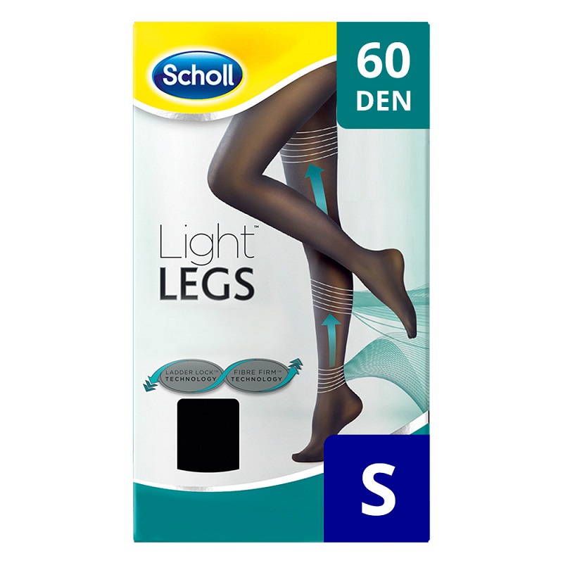 Ciorapi compresivi, Light Legs, 60 DEN Black, marime S, Scholl