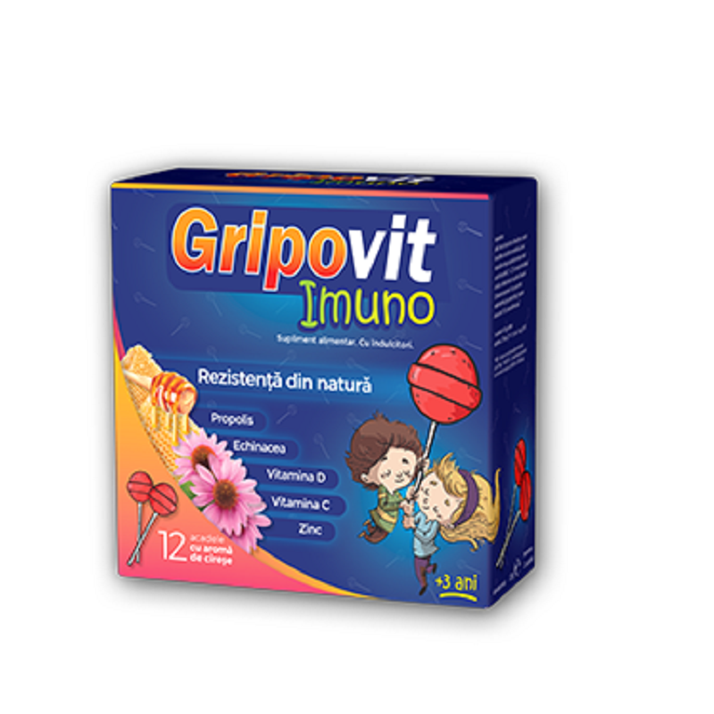 Gripovit Imuno, 12 acadele cu aroma de cirese, Zdrovit 