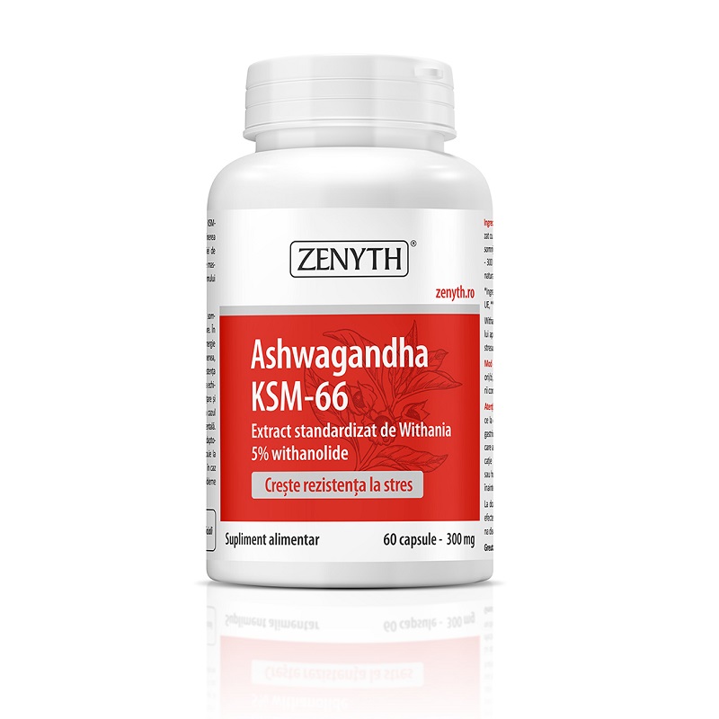 Ashwagandha KSM-66 300 mg, 60 capsule, Zenyth