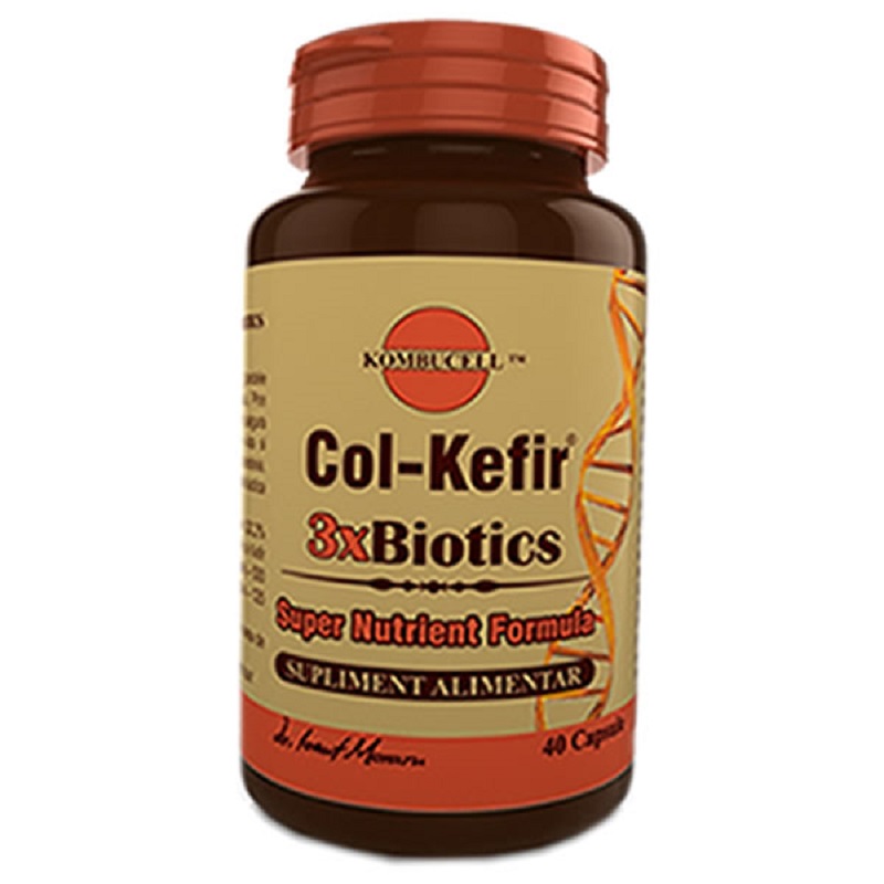 Kombucell Col-Kefir 3xBiotics, 40 capsule, Pro Natura