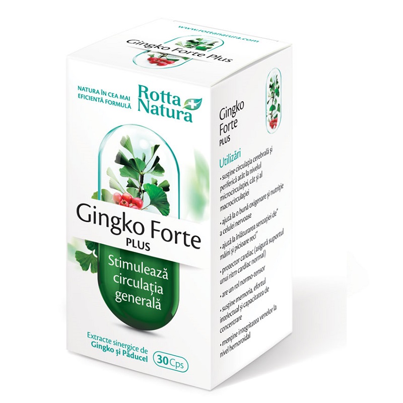 Ginkgo Forte Plus, 30 capsule, Rotta Natura