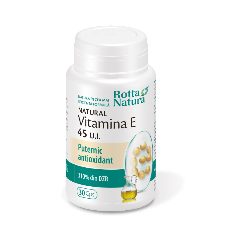 Natural Vitamina E 45UI, 30 capsule, Rotta Natura