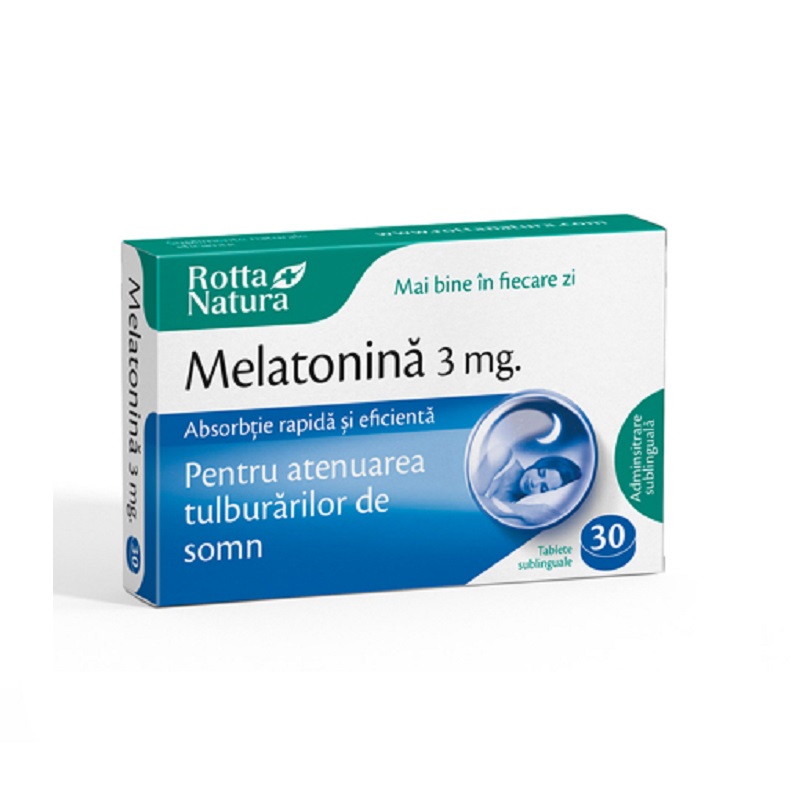 Melatonina, 3 mg, 30 tablete, Rotta Natura