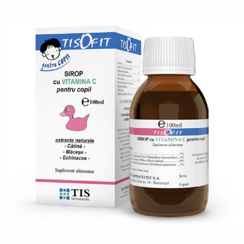 Tisofit Sirop pentru copii cu vitamina C, 100, Tis Farmaceutic