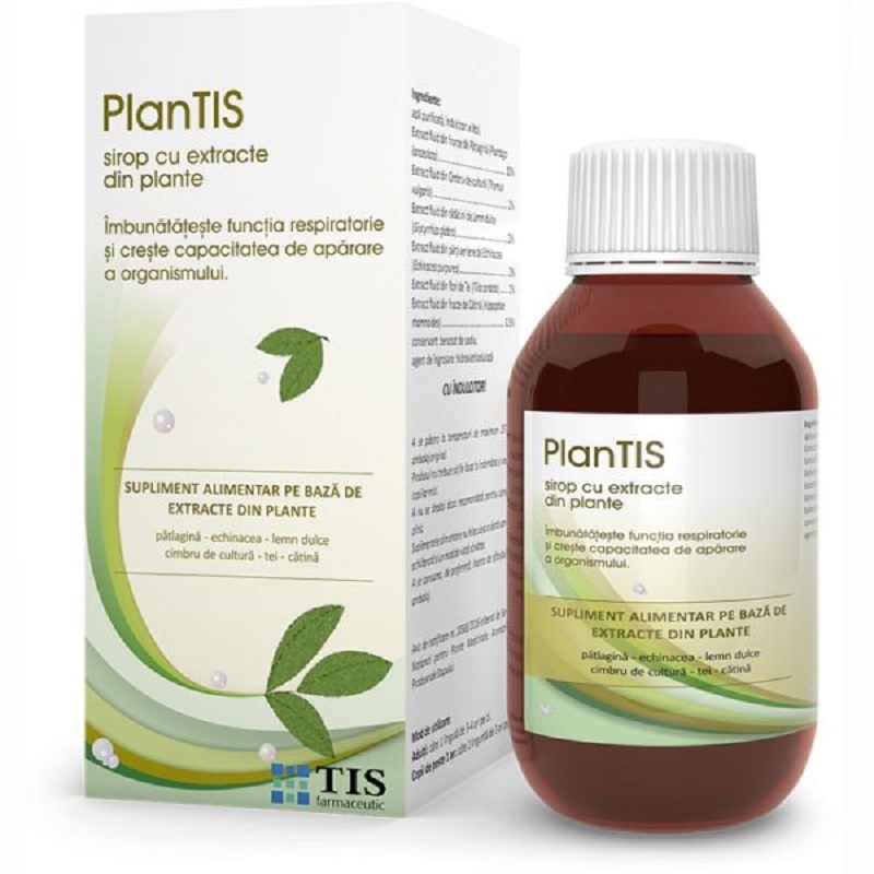 Sirop cu extracte de plante Plantis, 150 ml, Tis Farmaceutic