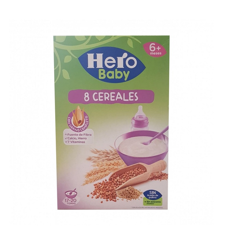 8 Cereale Fără Lapte 6 Luni 500 G Hero Baby Bebe Tei