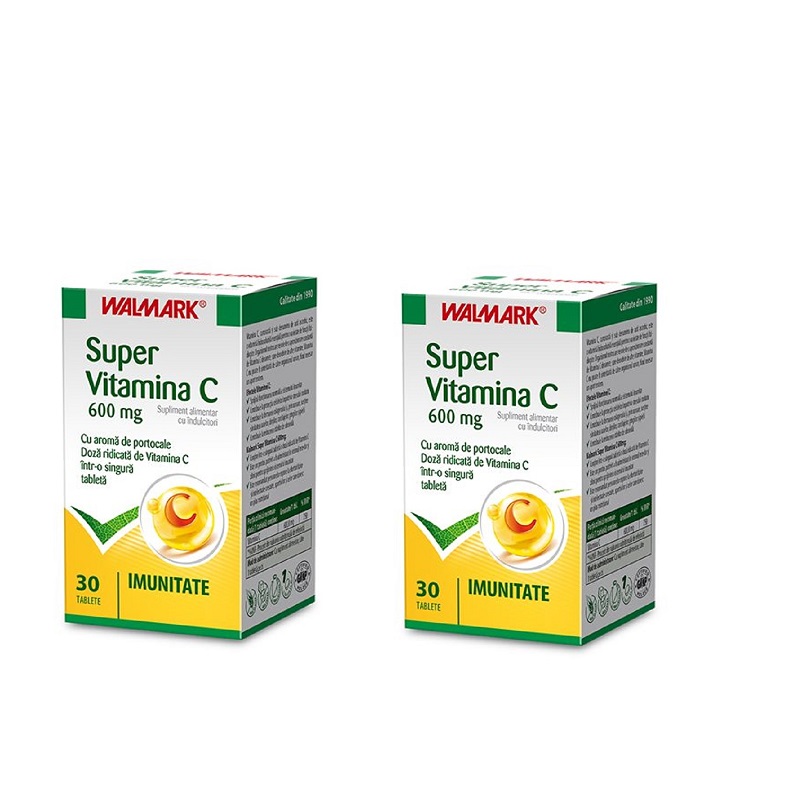 Pachet Super Vitamina C, 30 tablete + 30 tablete, Walmark