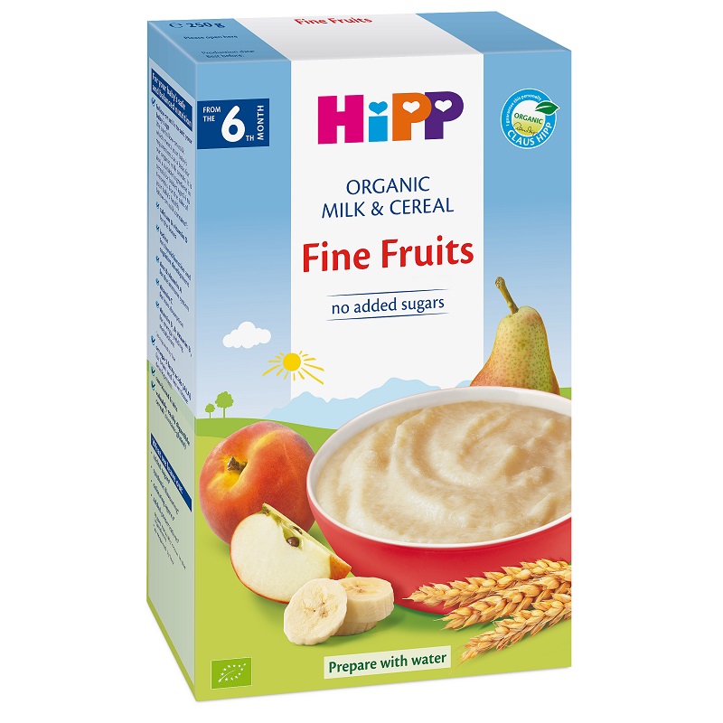Lapte si cereale Fructe, +6 luni, 250g, Hipp